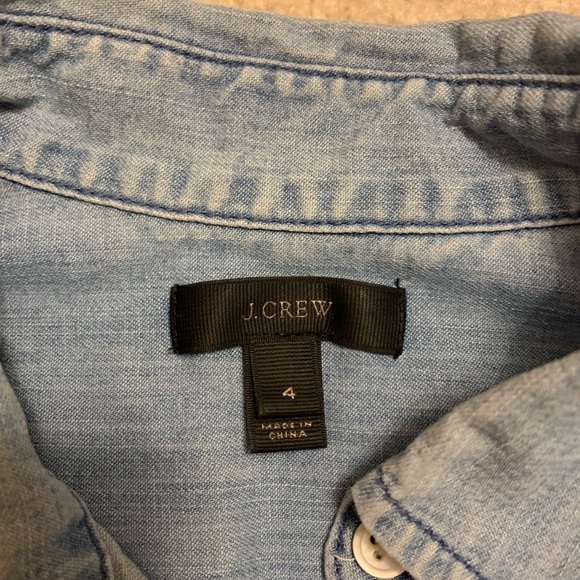 J.Crew Always Cotton Chambray Shirt Size 4 - Picture 3 of 4